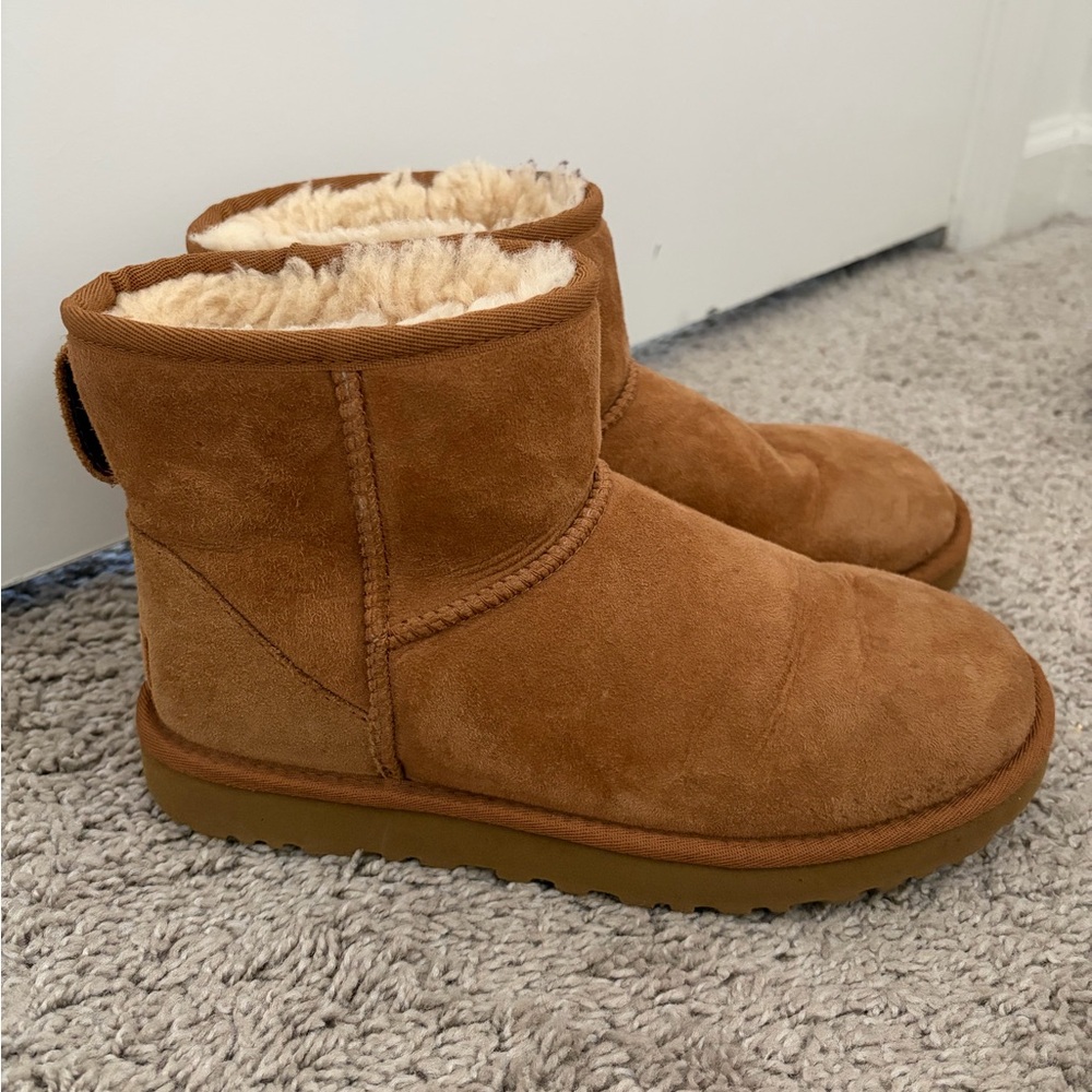 Mini UGG Brown Boots with Cream Lining